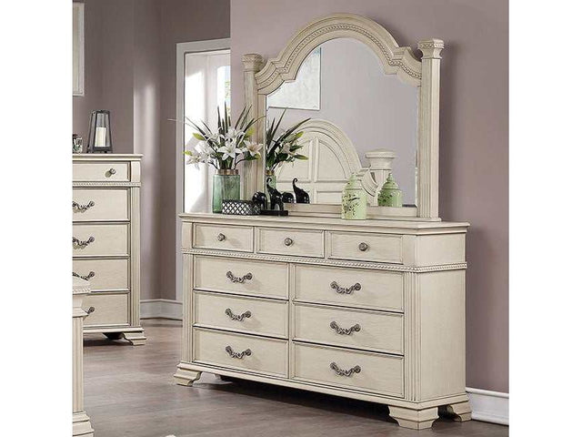 Pamphilos Antique White Dresser - Ornate Home
