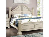 Pamphilos Antique White Eastern King Bed - Ornate Home