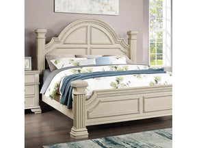 Pamphilos Antique White Eastern King Bed - Ornate Home