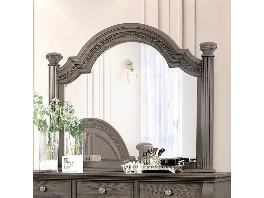 Pamphilos Gray Mirror - Ornate Home
