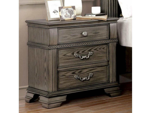Pamphilos Gray Nightstand - Ornate Home