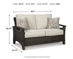 Paradise Trail Outdoor Loveseat w/ Cushion - Ornate Home