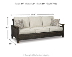 Paradise Trail Outdoor Sofa w/ Cushion - Ornate Home
