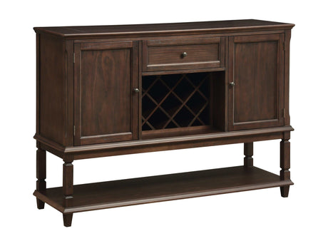 Parkins Rustic Espresso Server w/ Lower Shelf - Ornate Home