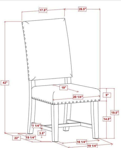 Parsons Grey Side Chairs (Set of 2) - Ornate Home