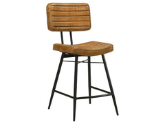 Partridge Antique Camel / Black Counter Stool (Set of 2) - Ornate Home