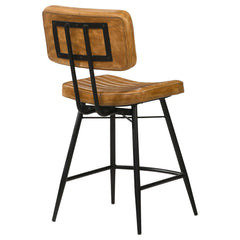 Partridge Antique Camel / Black Counter Stool (Set of 2) - Ornate Home