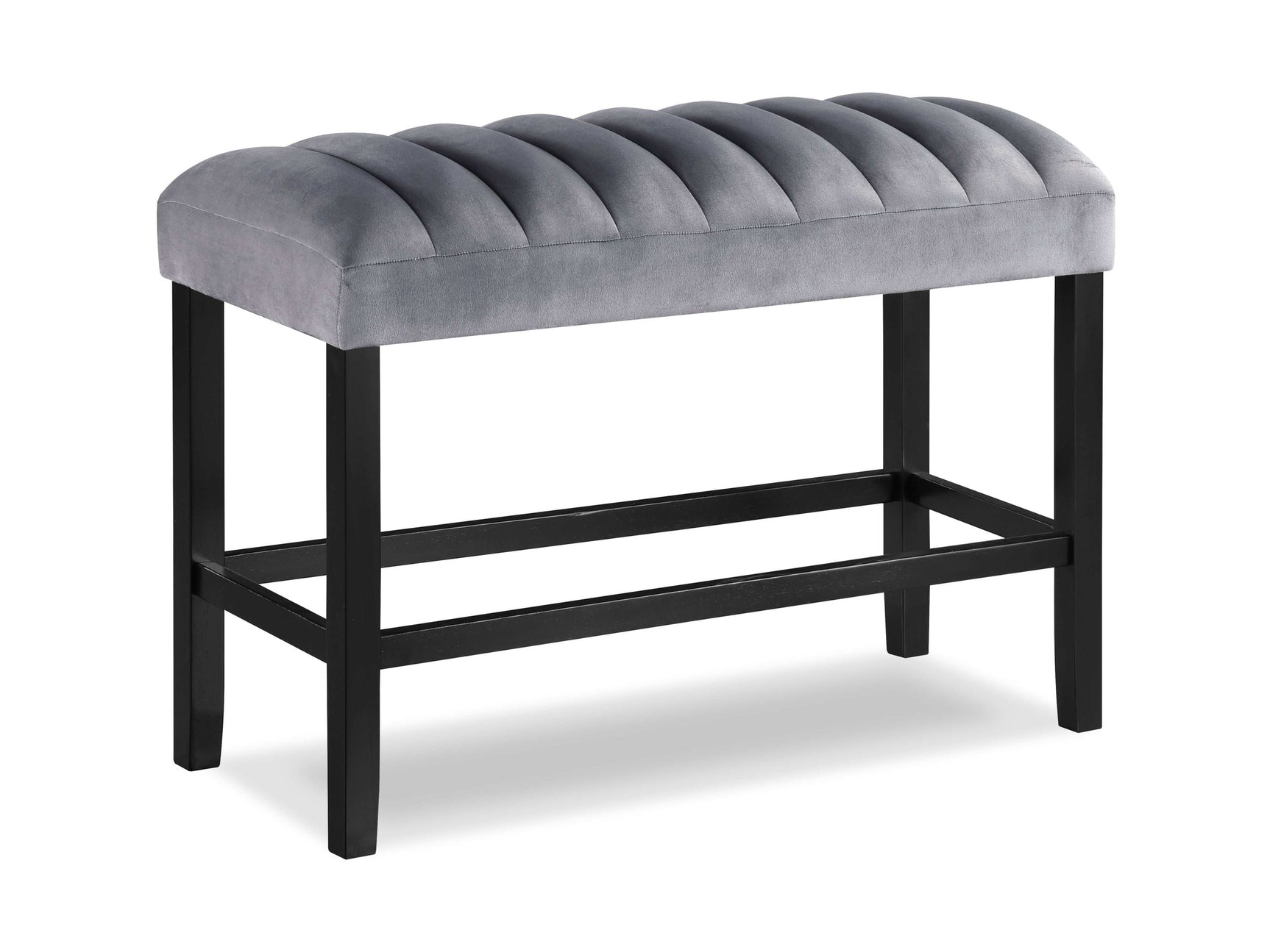 Pascal Black/Gray Counter Height Dining Bench - Ornate Home