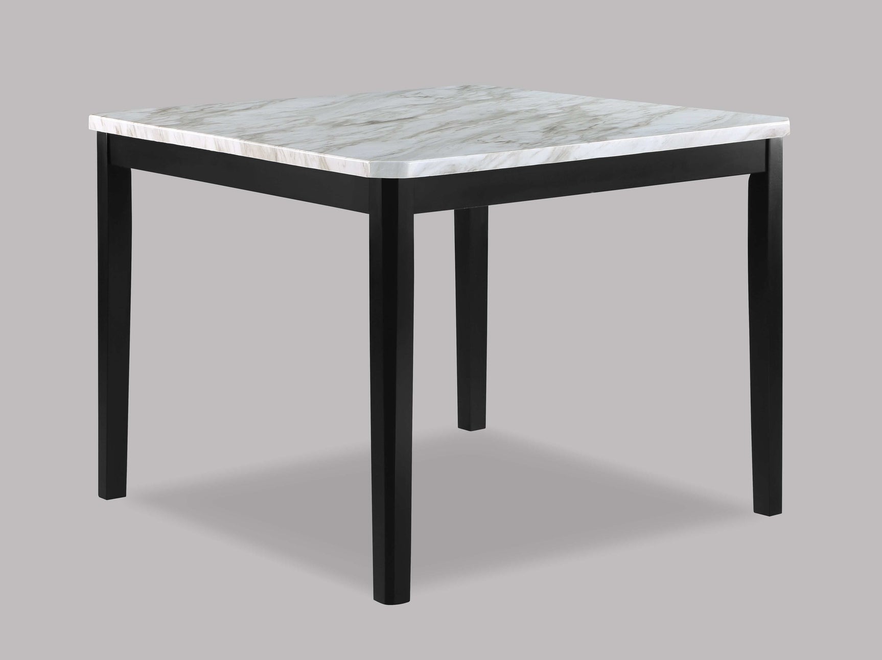 Pascal White/Black Faux Marble-Top Counter Height Table - Ornate Home