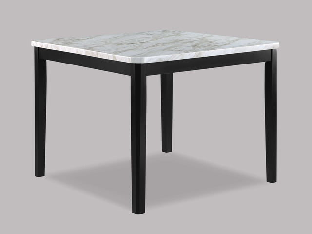 Pascal White/Black Faux Marble-Top Counter Height Table - Ornate Home