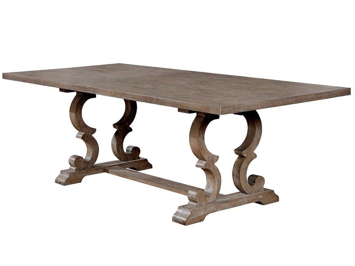 Patience Rustic Natural Tone & Beige Dining Table - Ornate Home