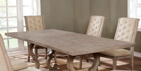 Patience Rustic Natural Tone & Beige Dining Table - Ornate Home