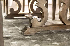 Patience Rustic Natural Tone & Beige Dining Table - Ornate Home