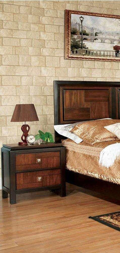 Patra Acacia & Walnut Nightstand - Ornate Home