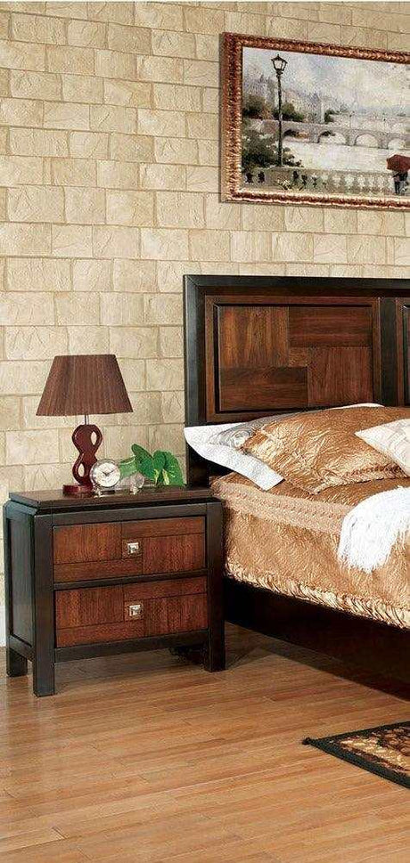 Patra Acacia & Walnut Nightstand - Ornate Home