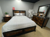 Patra Acacia & Walnut Queen Bed - Ornate Home