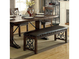 Paulina Rustic Walnut & Espresso Bench - Ornate Home
