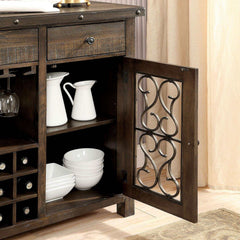 Paulina Rustic Walnut Server - Ornate Home