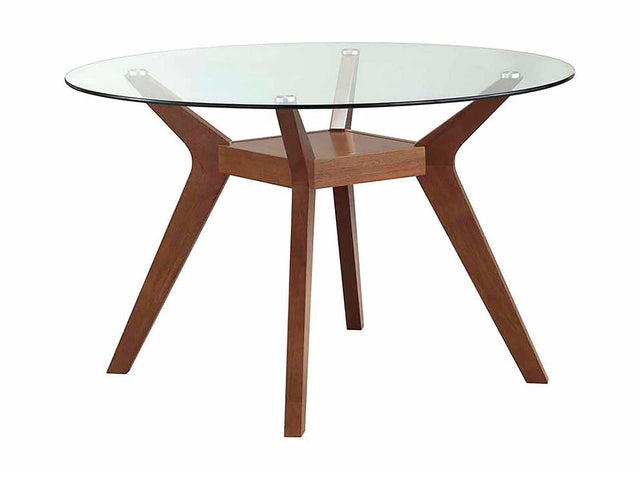 Paxton Nutmeg Glass Dining Table - Ornate Home