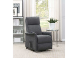 Pearce Charcoal Power Lift Recliner - Ornate Home