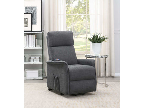 Pearce Charcoal Power Lift Recliner - Ornate Home