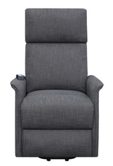 Pearce Charcoal Power Lift Recliner - Ornate Home