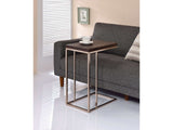 Pedro Chestnut & Chrome Expandable Top Accent Table - Ornate Home