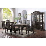 Petersburg Dark Gray Dining Table w/ 1 X 18" Leaf - Ornate Home