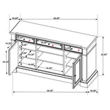 Phelps Antique Noir / Beige 8 Pc Dining Set - Ornate Home