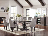 Phelps Antique Noir / Grey 7 Pc Dining Set - Ornate Home