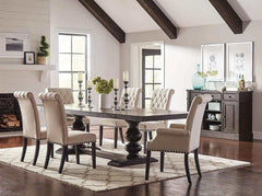 Phelps Antique Noir Traditional Dining Table - Ornate Home