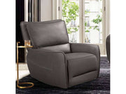 Phineas Gray Top Grain Leather Match Power Recliner - Ornate Home