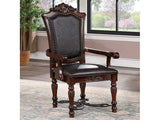 Picardy Brown Cherry/Black Arm Chair - Ornate Home