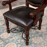 Picardy Brown Cherry/Black Arm Chair - Ornate Home