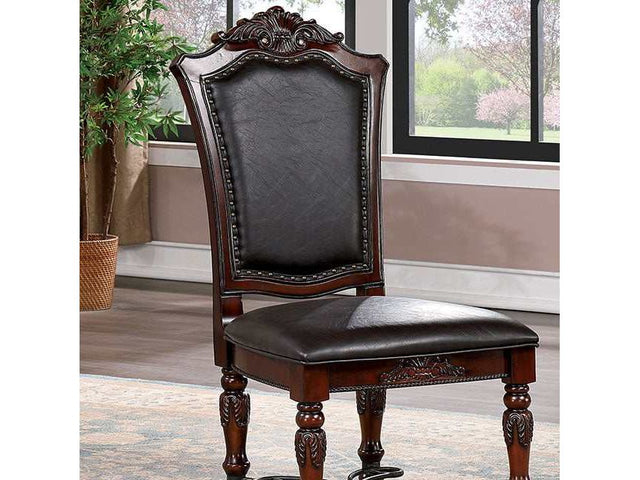 Picardy Brown Cherry/Black Side Chair - Ornate Home