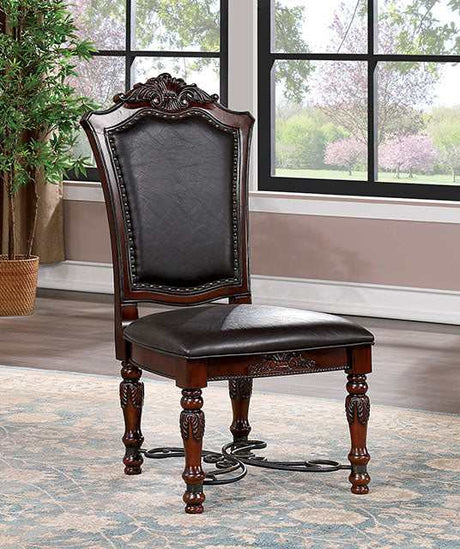 Picardy Brown Cherry/Black Side Chair - Ornate Home