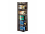 Pinckard Cappuccino 6 Tier Corner Bookcase - Ornate Home