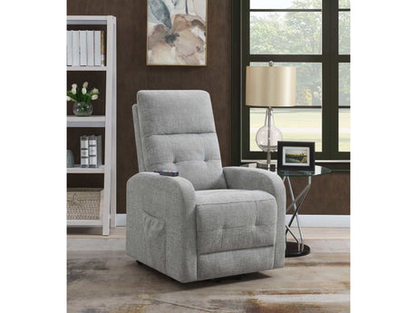 Piotr Grey Power Lift Recliner - Ornate Home