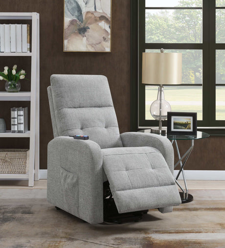 Piotr Grey Power Lift Recliner - Ornate Home