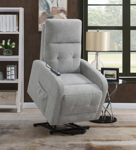 Piotr Grey Power Lift Recliner - Ornate Home
