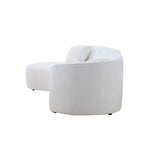 Placerita Luxury Modern Living Room Boucle Couch Sofa Left Arm Facing, White - Ornate Home