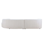 Placerita Luxury Modern Living Room Boucle Couch Sofa Left Arm Facing, White - Ornate Home