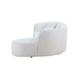 Placerita Luxury Modern Living Room Boucle Couch Sofa Right Arm Facing, White - Ornate Home