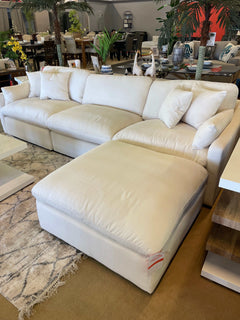 Pluma Ivory Fabric Modular Sectional Pre-Sets - Ornate Home