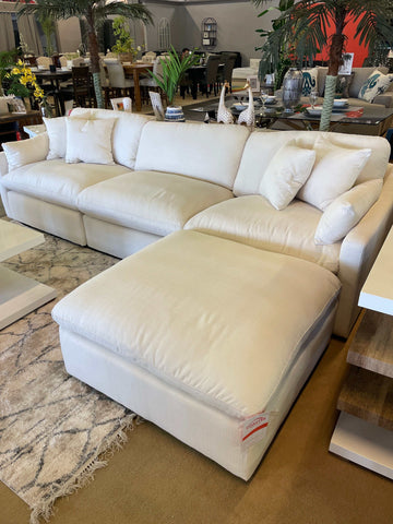Pluma Ivory Fabric Modular Sectional Pre-Sets - Ornate Home