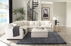 Pluma Ivory Modular Sectional Fabric Create your own Style - Ornate Home