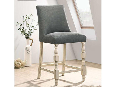 Plymouth Ivory/Dark Gray Counter Height Chair (Set of 2) - Ornate Home