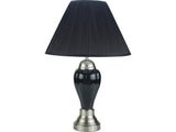 Porcelain Black Satin Nikel 26" Table Lamp (Set of 12) - Ornate Home