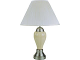 Porcelain Ivory Satin Nikel 26" Table Lamp (Set of 12) - Ornate Home