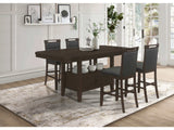 Prentiss Cappuccino / Black 5 Pc Counter Height Dining Set - Ornate Home